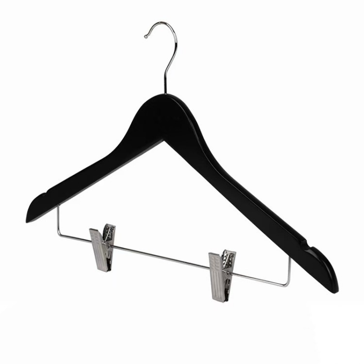 black wood hangers bulk Wood hanger supplier china